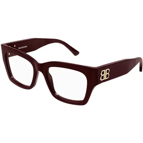 Burgundy Bb0325O 004 Sunglasses , female, Sizes: 52 MM - Balenciaga - Modalova