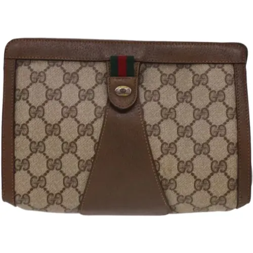 Pre-owned Clutches, female, , Size: ONE SIZE Pre-owned Canvas clutches - Gucci Vintage - Modalova