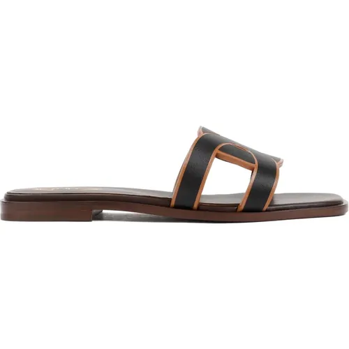 Brown Leather Flats Sandals , female, Sizes: 3 UK, 2 UK, 4 UK, 4 1/2 UK - TOD'S - Modalova