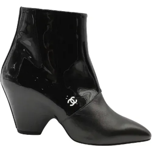 Patent Leather Ankle Boots , female, Sizes: 4 UK - Chanel - Modalova