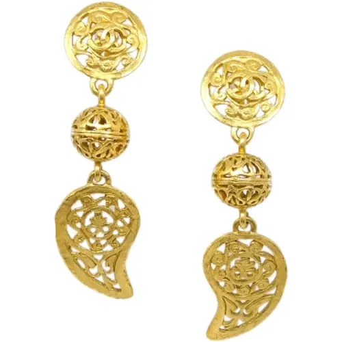 Pre-owned Metal earrings , female, Sizes: ONE SIZE - Chanel Vintage - Modalova