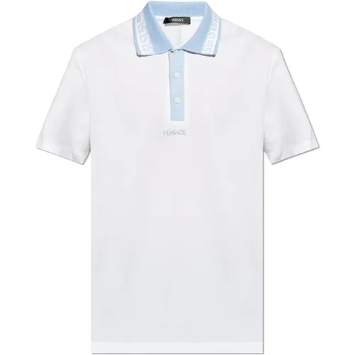 Polo mit Logo , Herren, Größe: L - Versace - Modalova