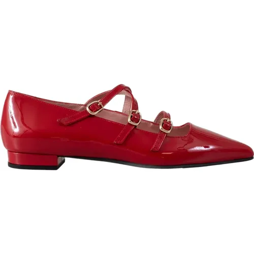 Rote Lackleder Ballettschuhe , Damen, Größe: 37 EU - Pretty Ballerinas - Modalova