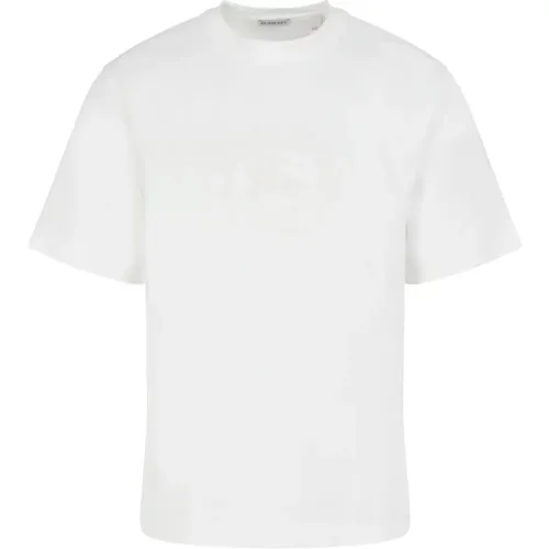 Weißes T-Shirt Stilvolles Upgrade Casual , Herren, Größe: M - Burberry - Modalova