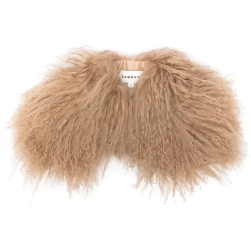 Detachable Fur Collar , female, Sizes: M, L - P.a.r.o.s.h. - Modalova