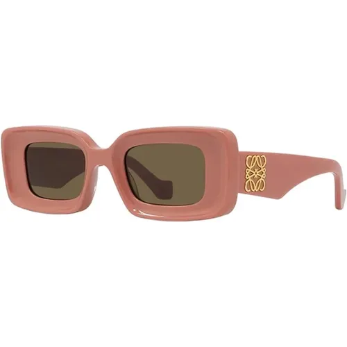 Damen Sonnenbrille mit quadratischem Acetatrahmen in , Damen, Größe: 46 MM - Loewe - Modalova