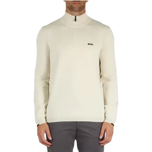 Zip Tech-Flex Cotton Sweater , Herren, Größe: M - Boss - Modalova