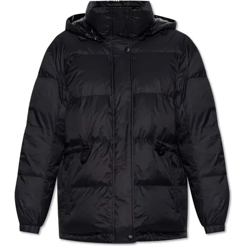 Down Jackets, female, , Size: M Reversible jacket with detachable hood - Yves Salomon - Modalova