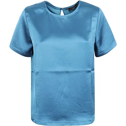 Fluid Lyocell Jersey T-shirt , female, Sizes: L, XS, S - Max Mara Weekend - Modalova