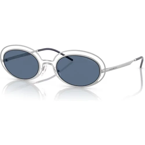 Sunglasses, female, , Size: 52 MM Transparent Blue Sunglasses EA 2160 - Emporio Armani - Modalova