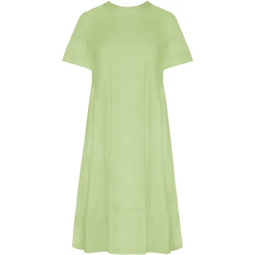 Comfy Short Sleeve Dress with Pleated Details , female, Sizes: 2XL, M, S, XS - BomBoogie - Modalova