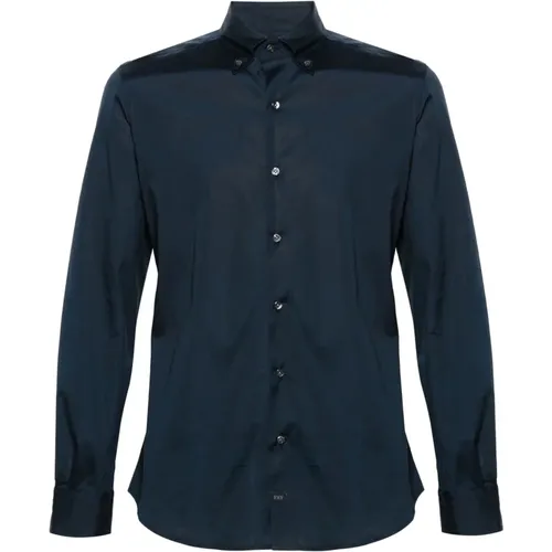 Cotton Blend Poplin Shirt , male, Sizes: XL, 4XL, L, S, 3XL, M - Fay - Modalova