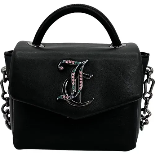 Schwarze Mini Tasche mit Strass-Dekoration , Damen, Größe: ONE Size - Juicy Couture - Modalova