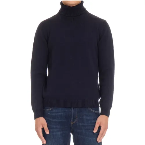 Blauer Merino Pullover Hochwertig , Herren, Größe: 2XL - Roberto Collina - Modalova