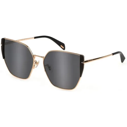 Rosa Metall Sonnenbrille für Frauen , Damen, Größe: 57 MM - Police - Modalova