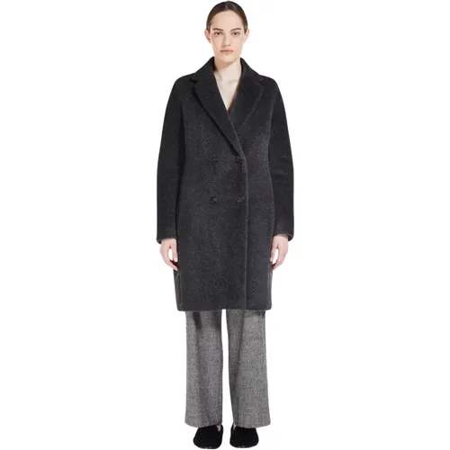 Dark Grey Plush Coat , female, Sizes: S - Max Mara - Modalova
