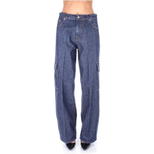 Damen Jeans mit seitlichem Logo , Damen, Größe: W27 - Haikure - Modalova