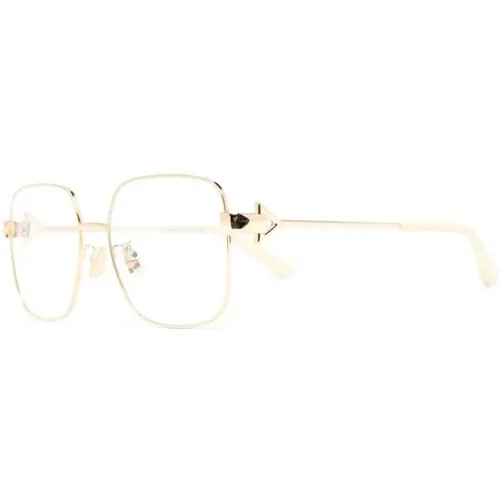 Goldene Optische Brille Stilvoll und vielseitig,Silberne Optische Brille mit Zubehör - Bottega Veneta - Modalova