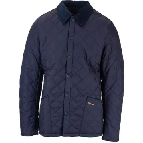 Quilted Jacket with Ribbed Velvet Collar , male, Sizes: L, XL - Barbour - Modalova
