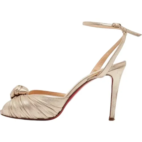 Pre-owned Sandals, female, , Size: 7 1/2 US Pre-owned Leather sandals - Christian Louboutin Pre-owned - Modalova