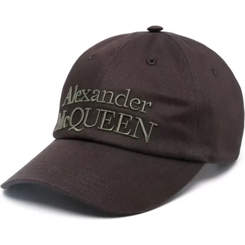 Caps, male, , Size: M Cotton Embroidered Logo Hat - alexander mcqueen - Modalova