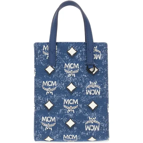 Handtaschen,Bestickte Leinwand Aren Handtasche - MCM - Modalova