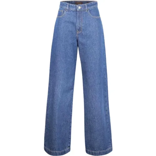 Weite Jeans , Damen, Größe: W31 - Moorer - Modalova