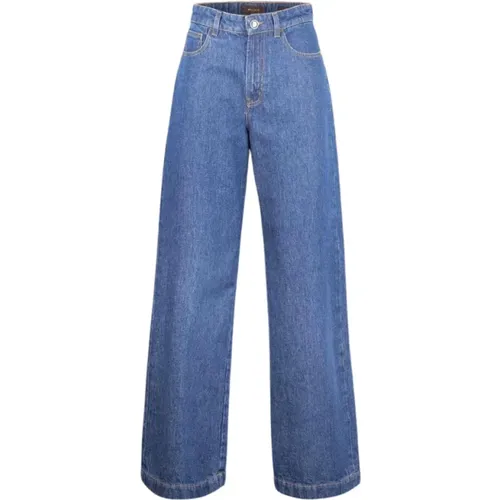 Weite Jeans , Damen, Größe: W28 - Moorer - Modalova