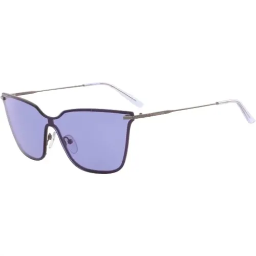 Lila/Graue Sonnenbrille CK18115S-550,Sonnenbrille Ck18115S-070 in Schwarz/Silber/Rosa - Calvin Klein - Modalova