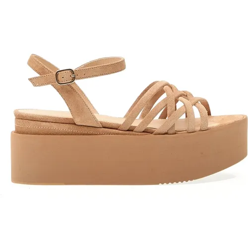 Wedges, female, , Size: 10 US Desert Suede Wedge Sandal - Paloma Barceló - Modalova