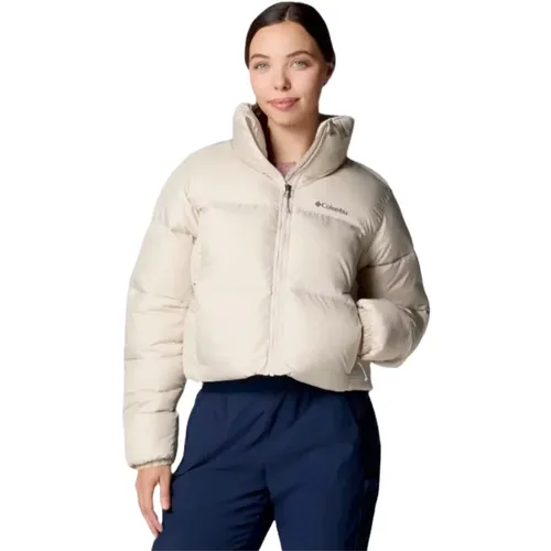 Cremefarbene Winterjacke Wasserabweisend , Damen, Größe: XS - Columbia - Modalova