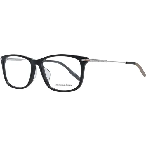 Glasses, male, , Size: ONE SIZE Plastic Rectangle Optical Frames - Ermenegildo Zegna - Modalova