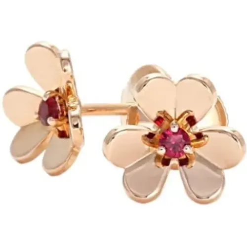 Pre-owned Jewellery, female, , Size: ONE SIZE Pre-owned Rose Gold earrings - Van Cleef & Arpels Pre-owned - Modalova