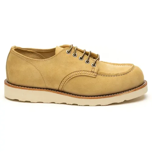 Flache Sand Moc Toe Schuhe , Herren, Größe: 43 EU - Red Wing Shoes - Modalova