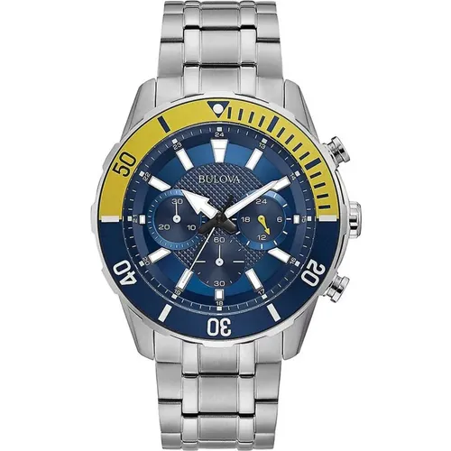 Blue Steel Quartz Watch, 10Atm , unisex, Sizes: ONE SIZE - Bulova - Modalova