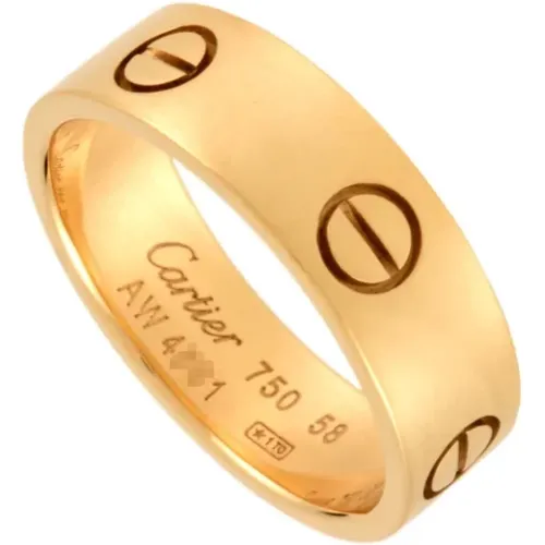 Pre-owned Gold rings , male, Sizes: ONE SIZE - Cartier Vintage - Modalova