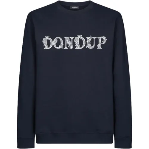 Sweatshirts, male, , Size: M Logo Print Cotton Sweater - Dondup - Modalova