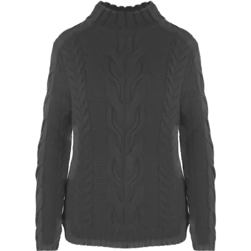 Damen Woll-Kaschmir-Pullover mit Zopfmustern , Damen, Größe: XL - Malo - Modalova