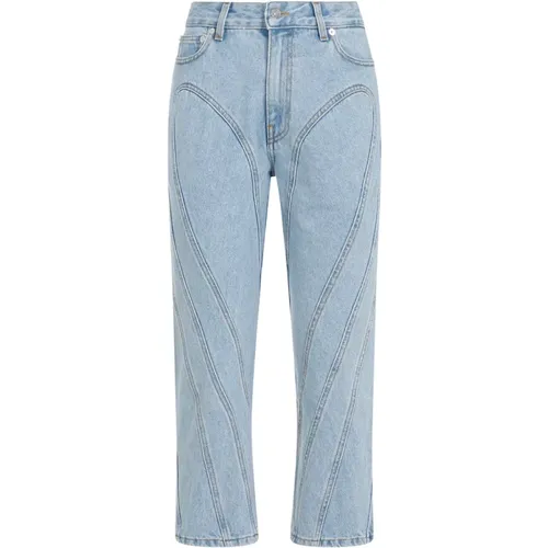 Cotton Jeans Straight Leg , female, Sizes: 2XS, XS, S - Mugler - Modalova