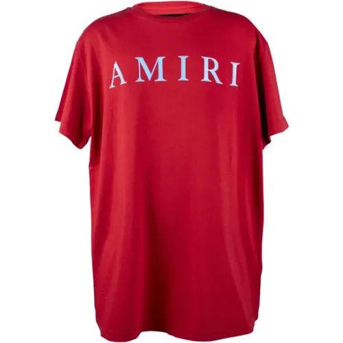 Rotes T-Shirt mit Logo-Print Amiri - Amiri - Modalova