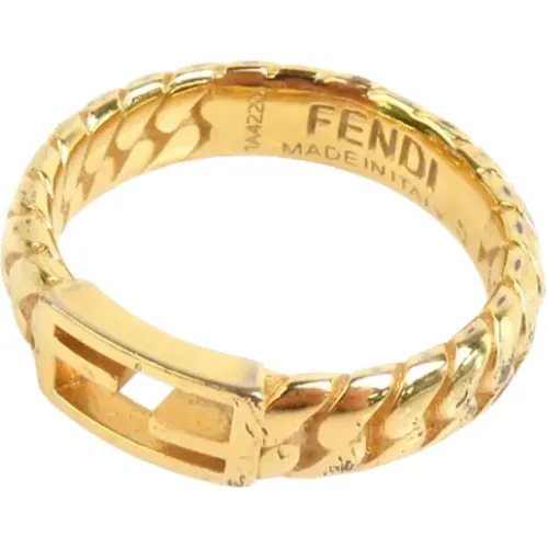 Pre-owned Jewellery, female, , Size: ONE SIZE Pre-owned Metal rings - Fendi Vintage - Modalova