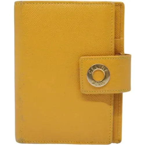 Pre-owned Accessories, unisex, , Size: ONE SIZE Pre-owned Leather wallets - Celine Vintage - Modalova