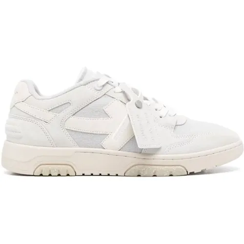 Graue Wildleder Panel Sneakers - Off White - Modalova