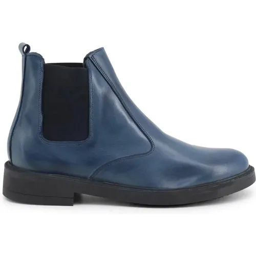 Leather Ankle Boots with Elastic Gores , male, Sizes: 7 UK - Duca di Morrone - Modalova