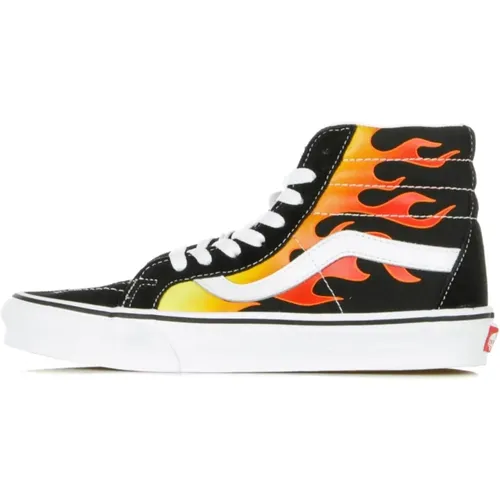 Sneakers, male, , Size: 3 US Flame Print High Top Sneaker - Vans - Modalova