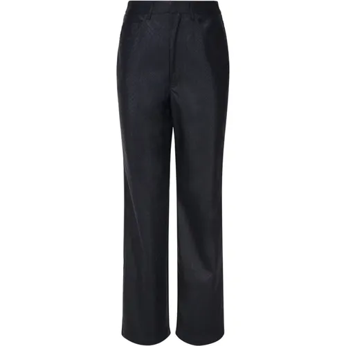 Woven Decoration Palazzo Pants Sky Captain , female, Sizes: L - Rotate Birger Christensen - Modalova