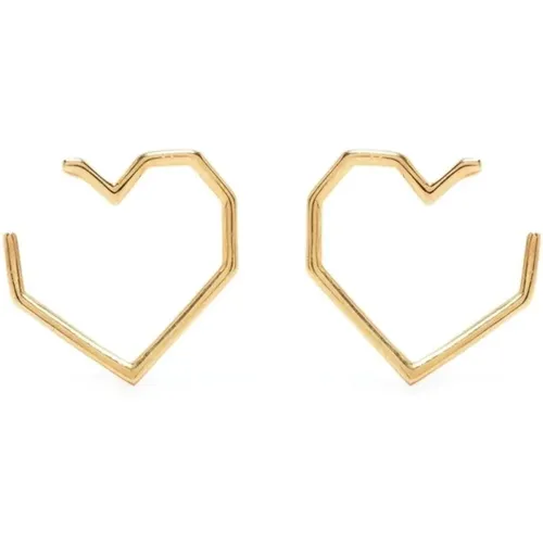 Earrings, female, , Size: ONE SIZE Pure Heart Gold Earrings - Aliita - Modalova