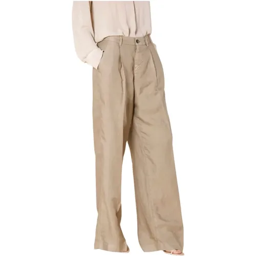 Damen Wide Pinces Chino Hose , Damen, Größe: M - Mason's - Modalova