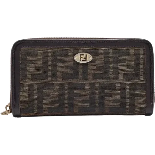 Pre-owned Wallets, female, , Size: ONE SIZE Pre-owned Canvas wallets - Fendi Vintage - Modalova