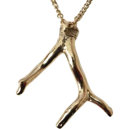 Pre-owned Jewellery, female, , Size: ONE SIZE Pre-owned Metal necklaces - Yves Saint Laurent Vintage - Modalova